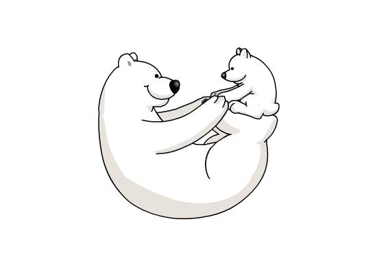 北极熊简笔画 北极熊简笔画图片