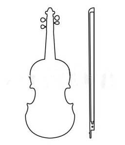 小提琴简笔画 小提琴简笔画简单