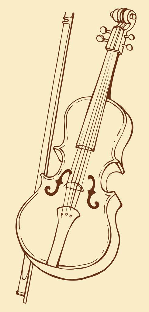 小提琴简笔画图片
