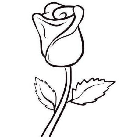 玫瑰花简笔画法简单图片