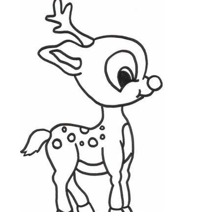 麋鹿的简单画法图片