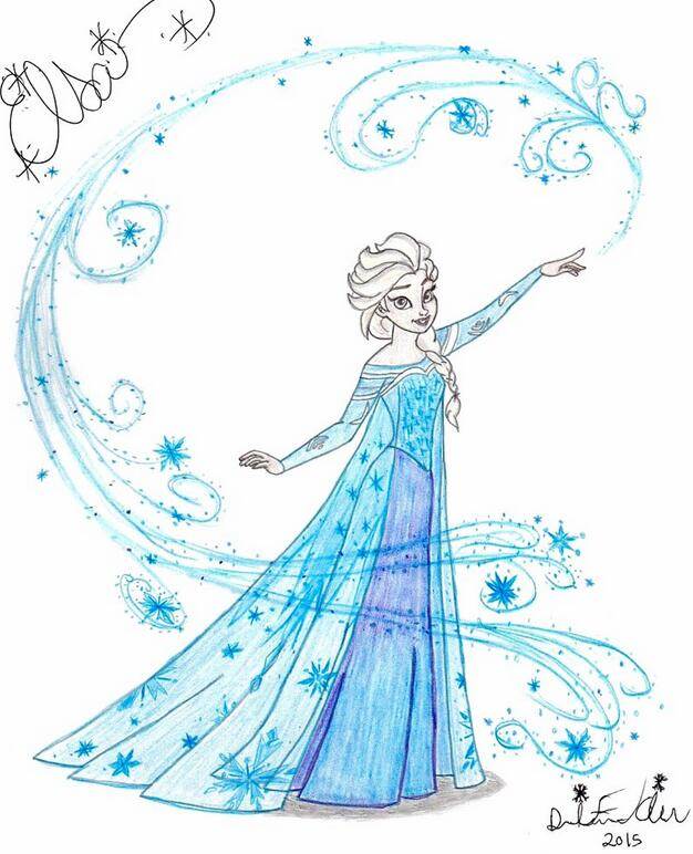 简笔画冰雪女王艾莎公主画法讲解美若天仙的简公主简笔画艾莎女王冰雪