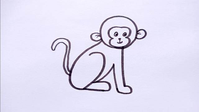 猴子简笔画图片 简单图片