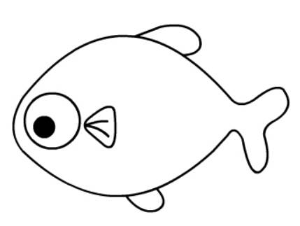 海里的鱼简笔画常见图片