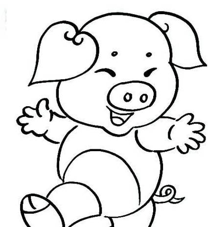 小猪简笔画图片大全可爱 小猪简笔画图片大全可爱彩色
