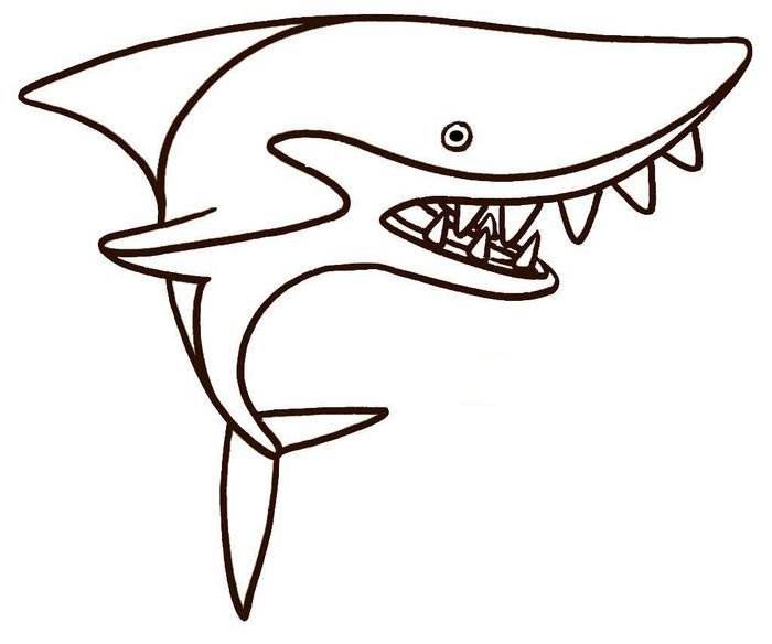 鲨鱼的简笔画图片大全大图 鲨鱼的简笔画图片大全大图高清