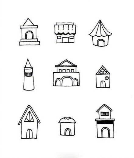 幼儿园的建筑物简笔画图片