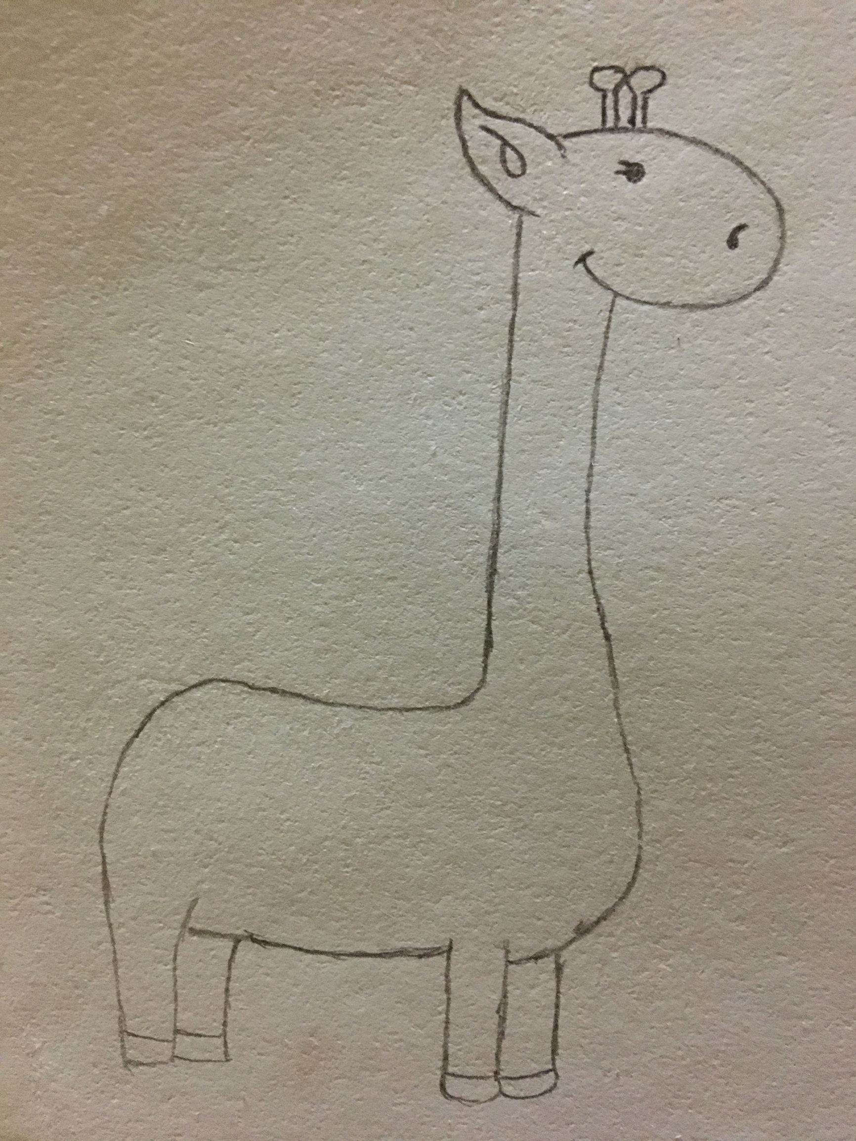 简笔画可爱长颈鹿的教程（我的校园简笔画图片大全） - 有点网 - 好手艺
