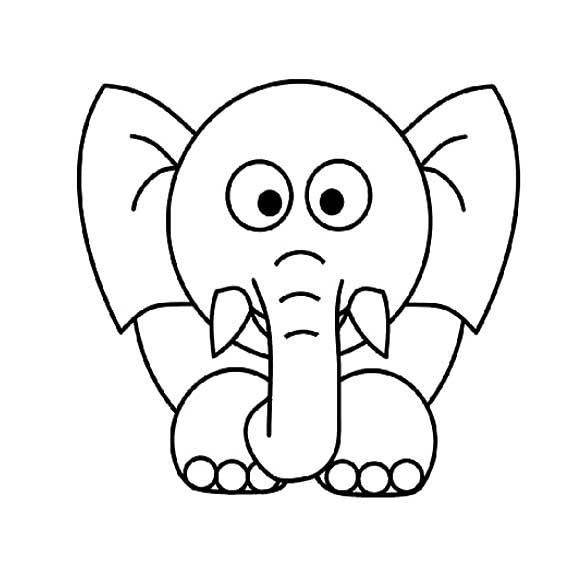象的耳朵简笔画图片