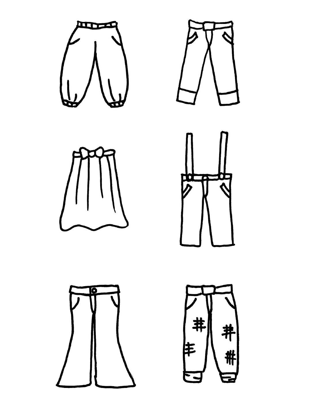 裤子简笔画|平面|图案|feixl86 - 原创作品 - 站酷 (ZCOOL)